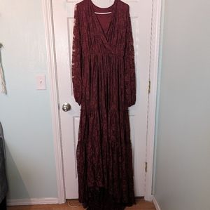 Handmade lace maternity dress